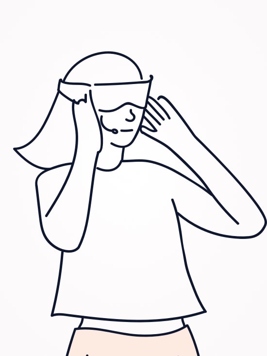 An illustration of a girl wearing VR goggles
